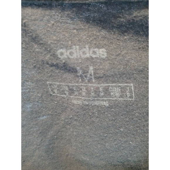 Adidas T-Shirt Men's Medium Skater Style Retro Vintage Look, Black White Letters - Picture 2 of 3